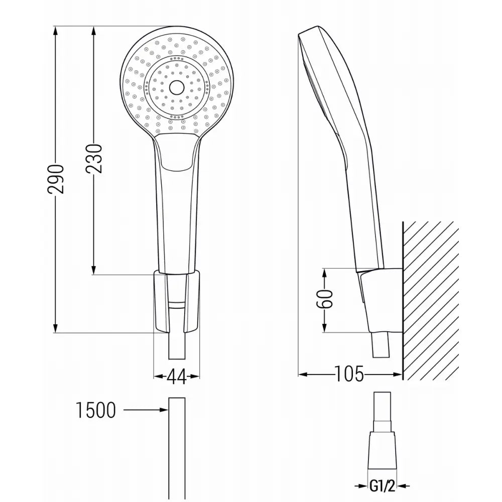 Mexen Sabre R05 Badekarkran med Dusjsett Krom - 7213r05