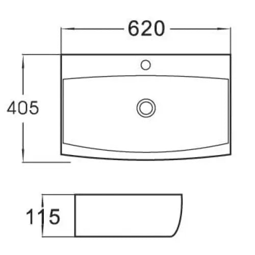 Mexen Sally Servant For Montering På Benkeplate 62x40 Cm Hvit - 2