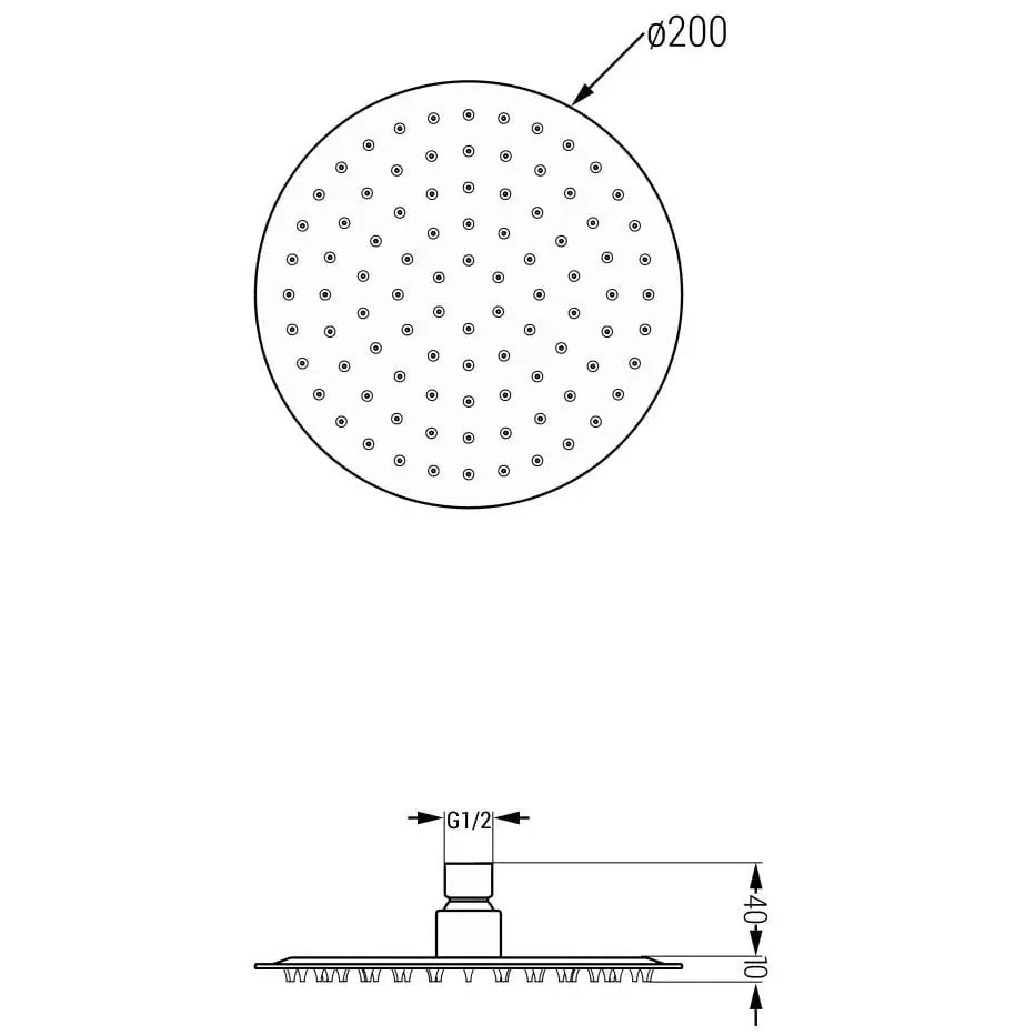 Mexen Slim Dusjhode 20 Cm Krom - 79220