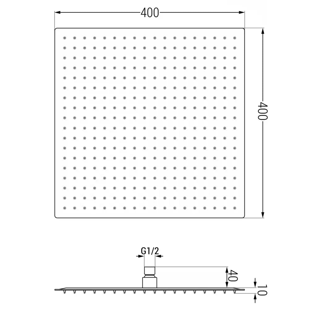 Mexen Slim Dusjhode 40x40 Cm Krom - 79140- - 3