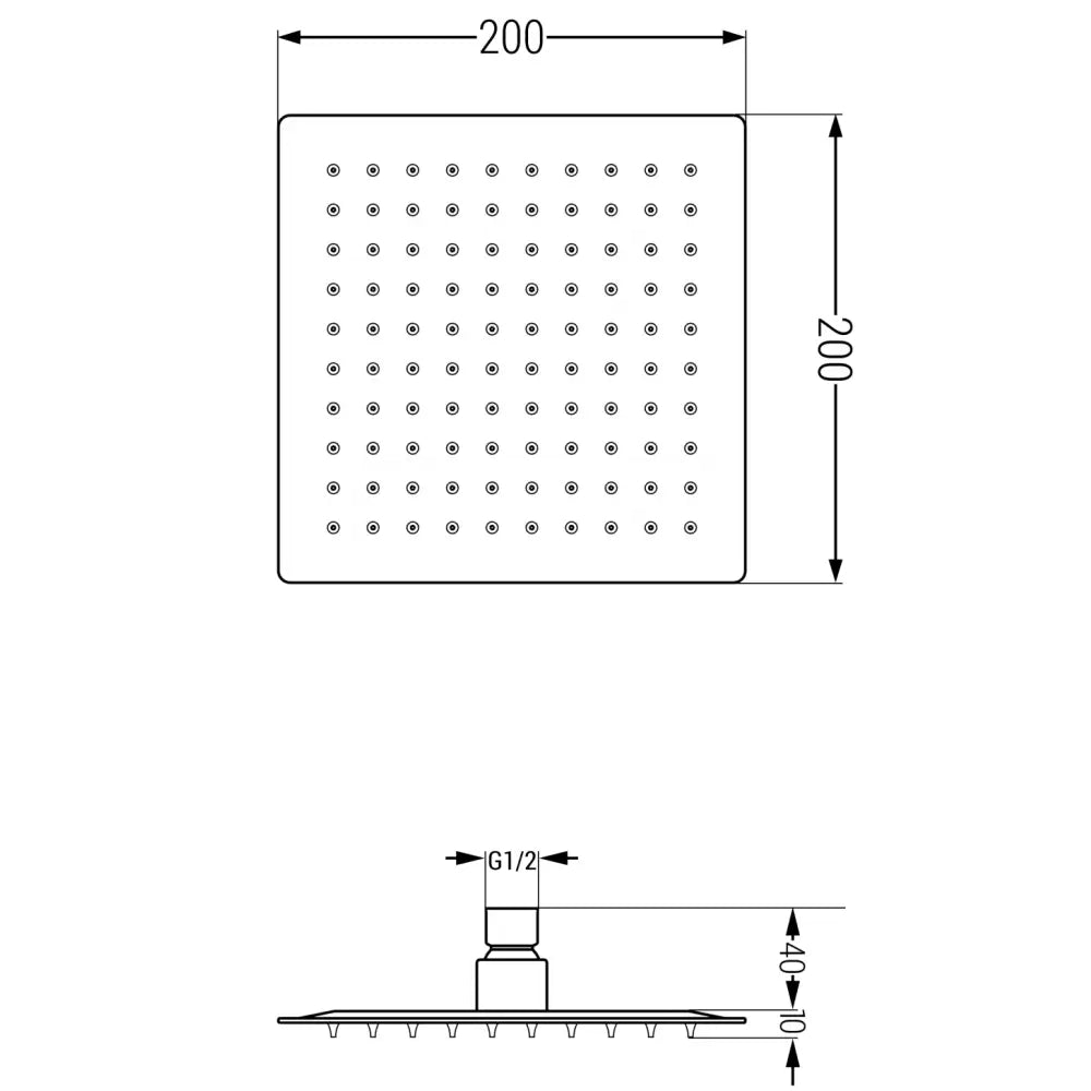 Mexen Slim Regndusj 20x20 Cm Krom - 79120-