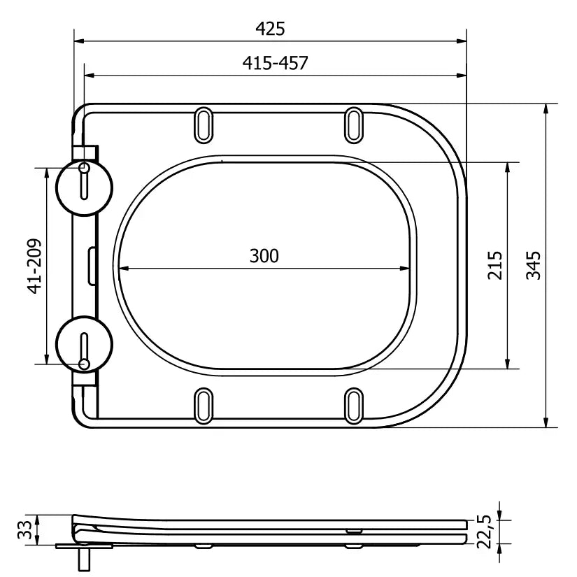 Mexen Slim Soft-close Toalettsete Duroplast Hvit - 4