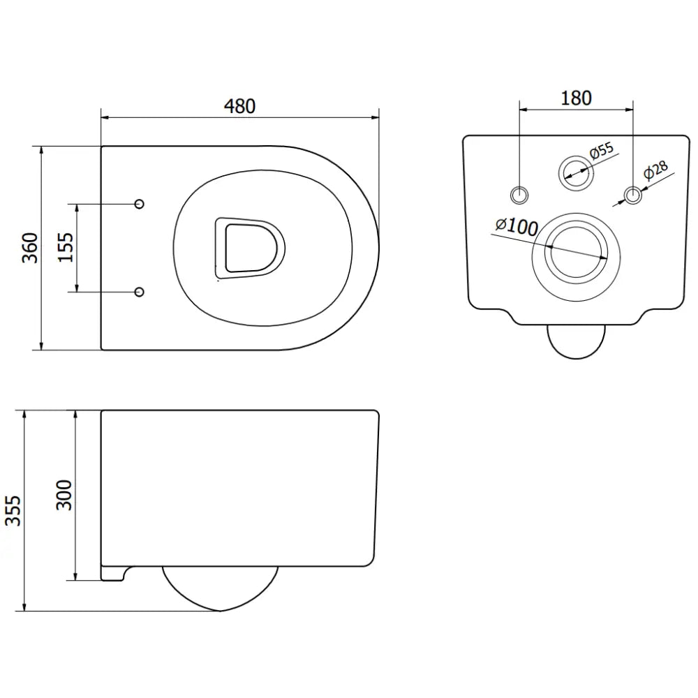 Mexen Sofia Toalettskål Rimless Med Soft-close Sete Slank Duroplast Hvit - 6