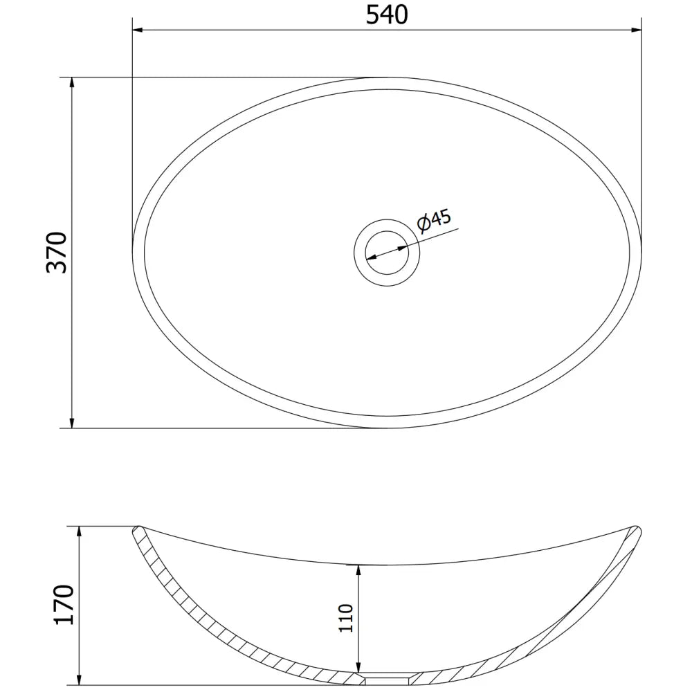 Mexen Sonia Glasservant For Benkeplate 54x37 Cm Hvit - 6