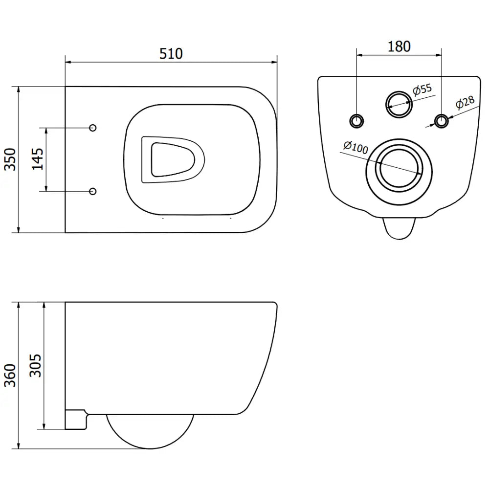 Mexen Stella Toalettskål Rimless Med Soft-close Sete Slim Duroplast Hvit - 6