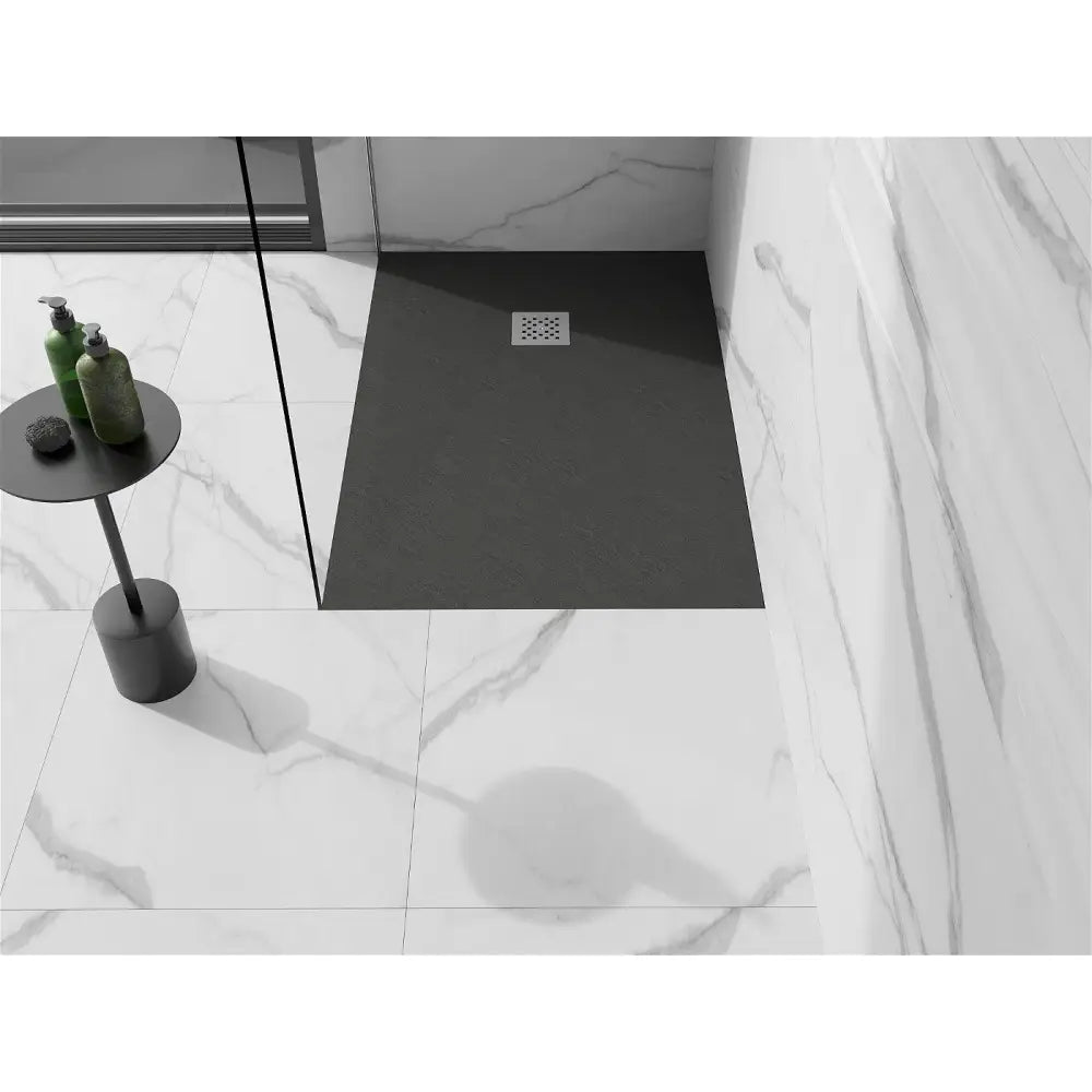Mexen Stone + Kompositt Rektangulært Dusjbrett 110x70 Cm Antrasitt