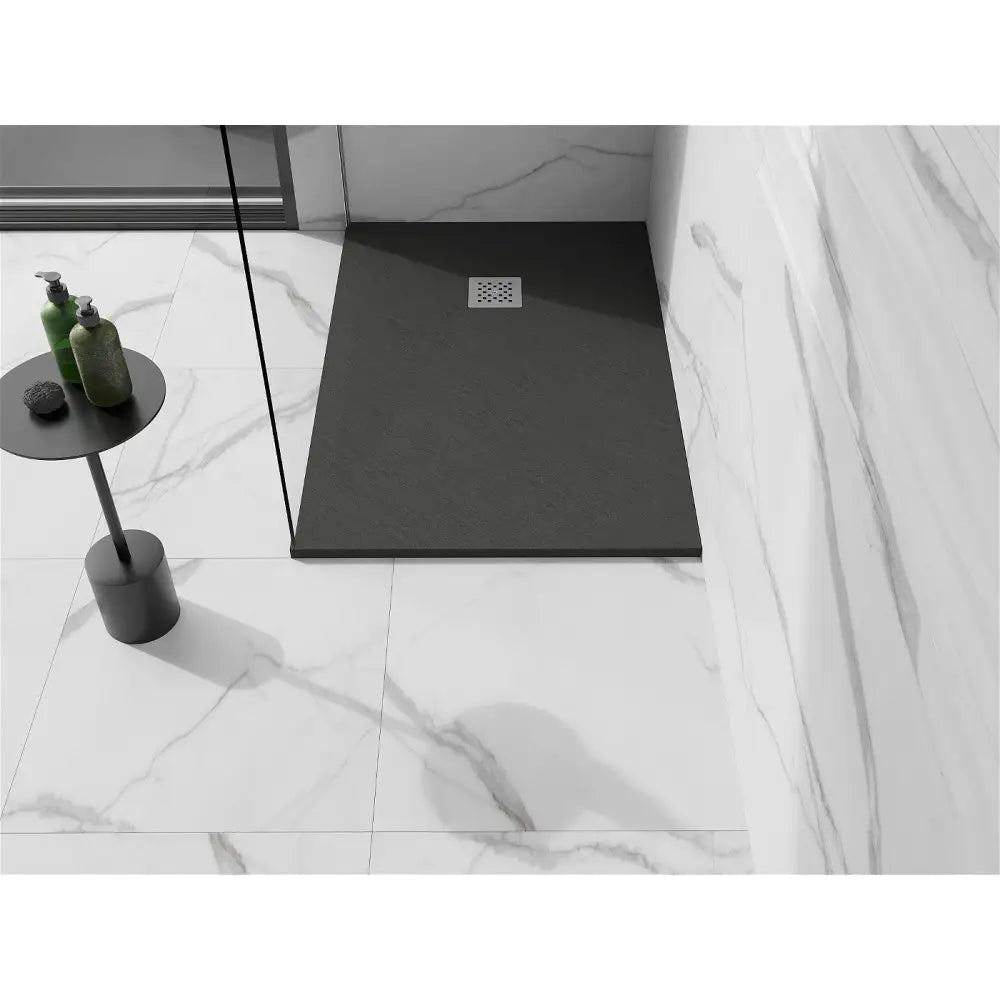 Mexen Stone + Kompositt Rektangulært Dusjbrett 110x70 Cm Antrasitt