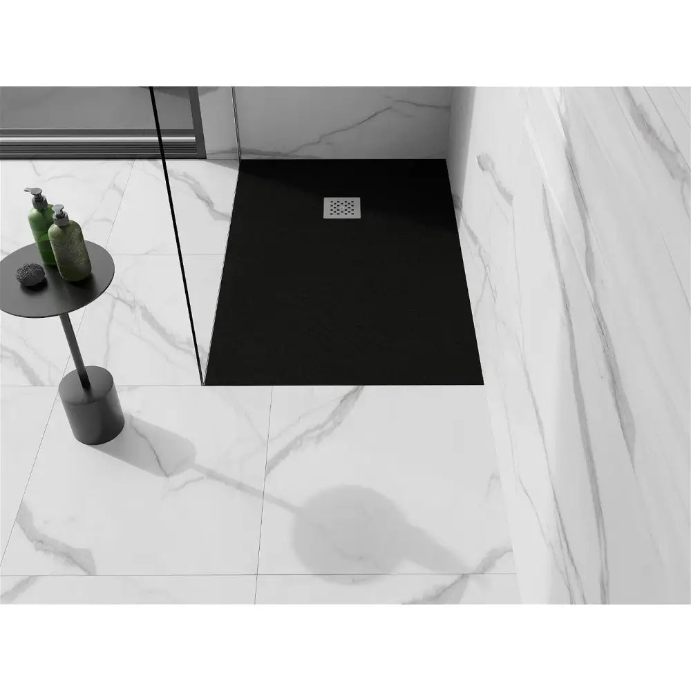 Mexen Stone + Rektangulært Kompositt Dusjbrett 100x90 Cm Svart
