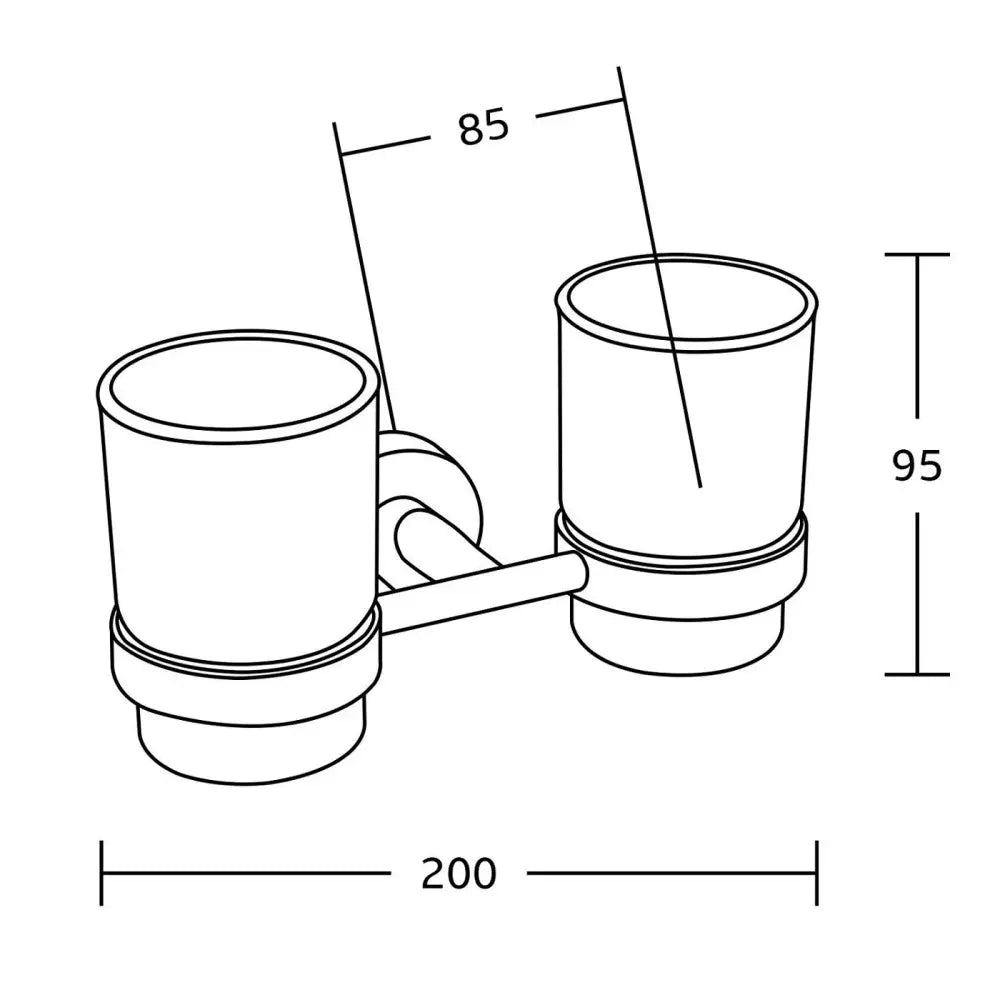 Mexen Tiber Dobbelt Tannbørstekrus Krom - 7050552 - 2