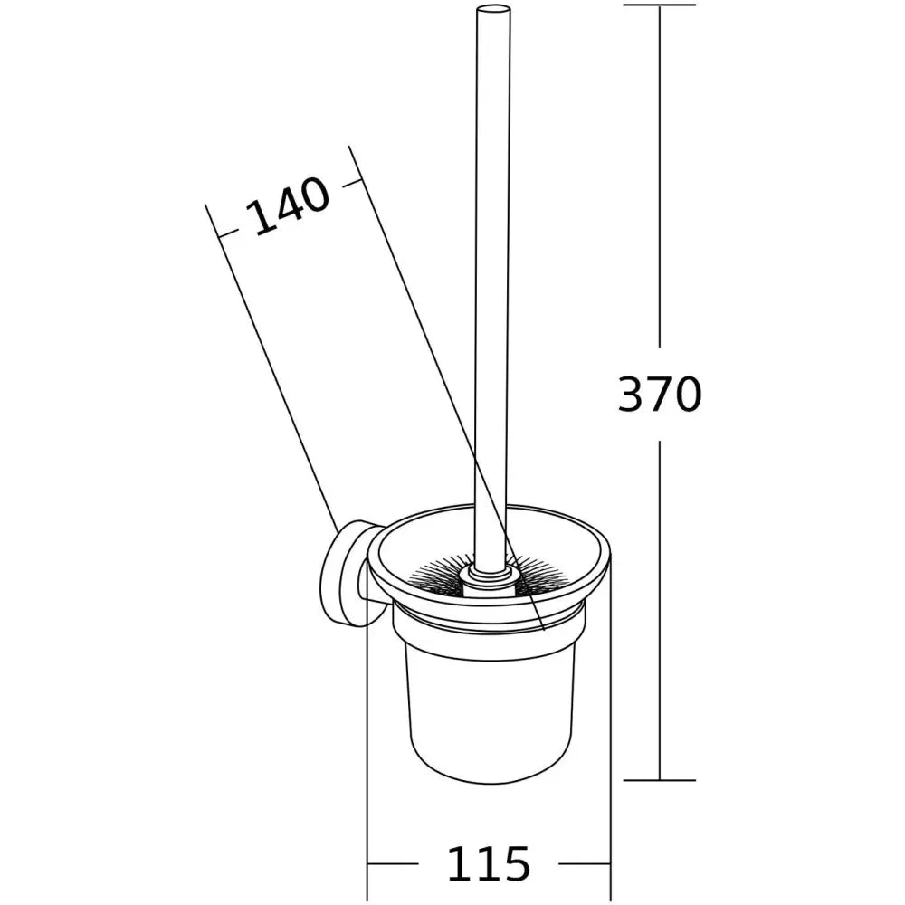 Mexen Tiber Toalettbørste Krom - 7050550 - 2