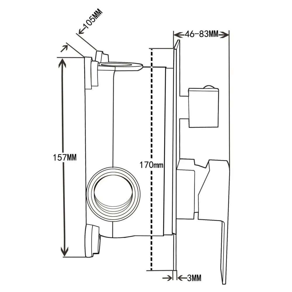 Mexen Uno Dr02 Innfelt Dusjsett Svart - 71435dr02 - 2