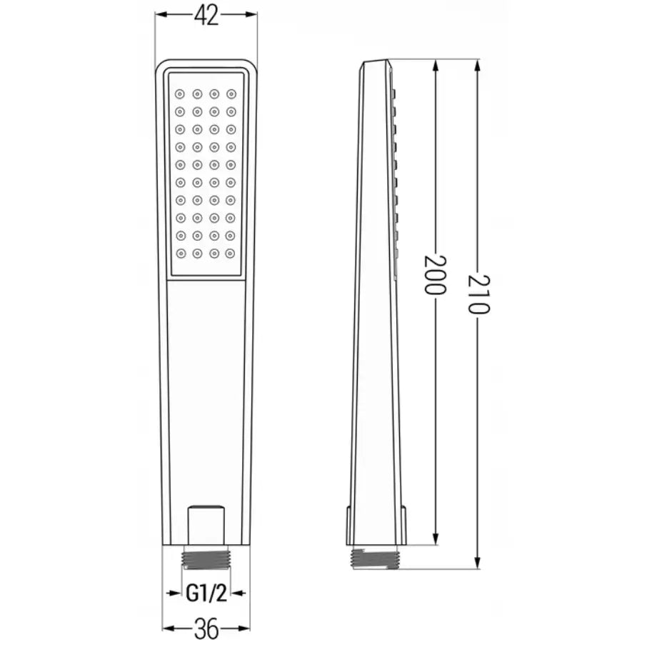 Dusjsett Svart S36