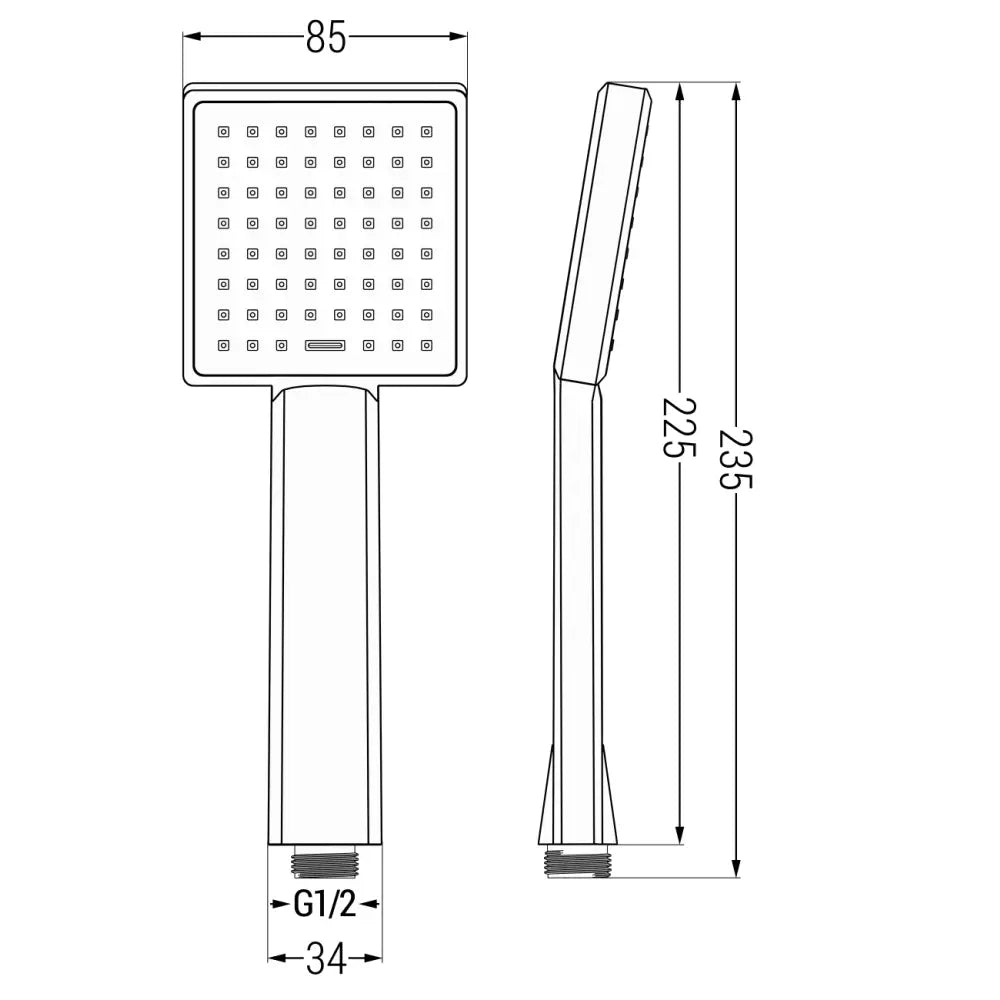 Mexen Uno Dr45 Innbygd Dusjsett Svart - 71435dr45- - 5