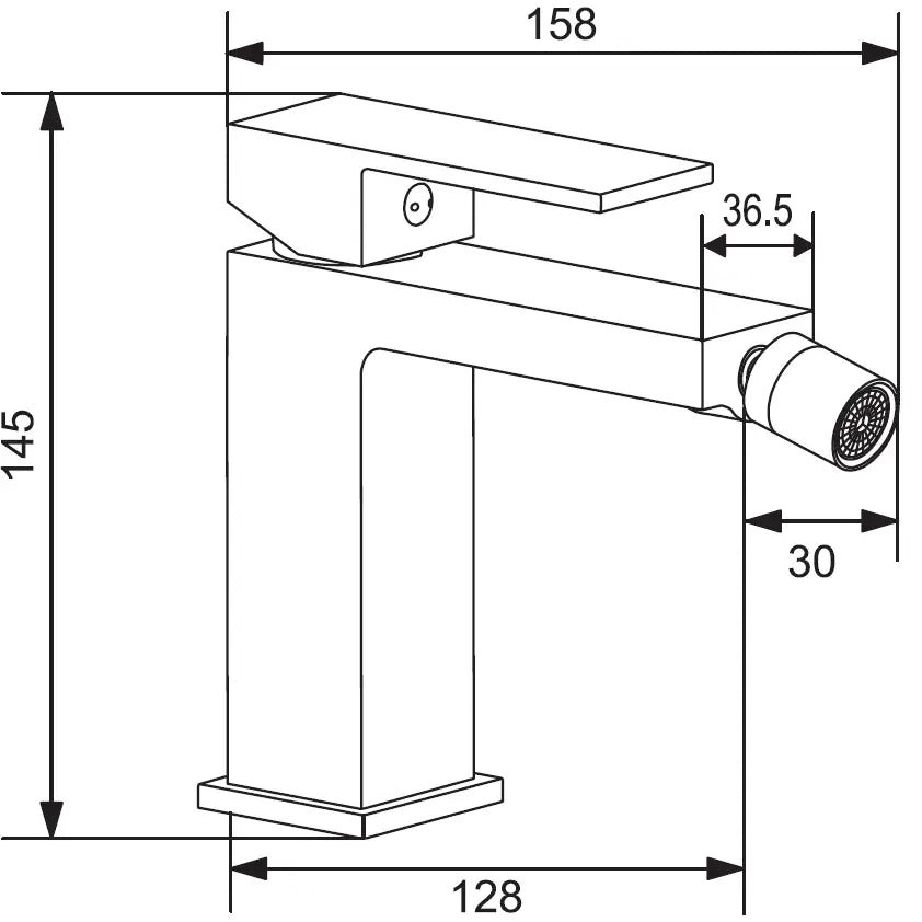 Mexen Uno Servantbatteri For Bidet Svart - 71420- - 2