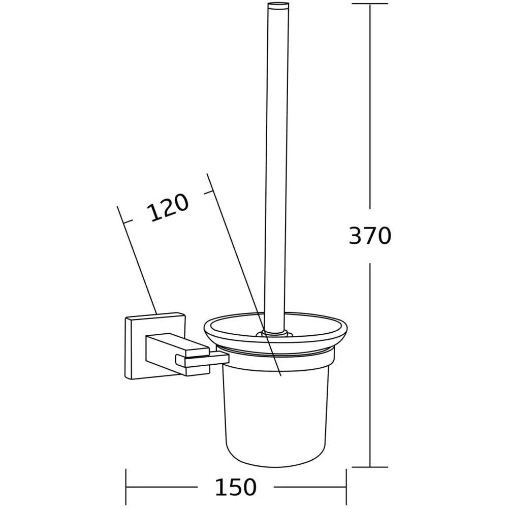 Mexen Vane Toalettbørste Krom - 7020950 - 2