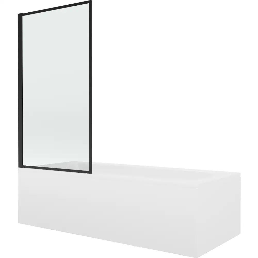 Mexen Vega Rektangulært Badekar 150x70 Cm Med Kabinett Og 1-dørs Sidepanel 70 Cm Svart Mønster - 550115070x - 1