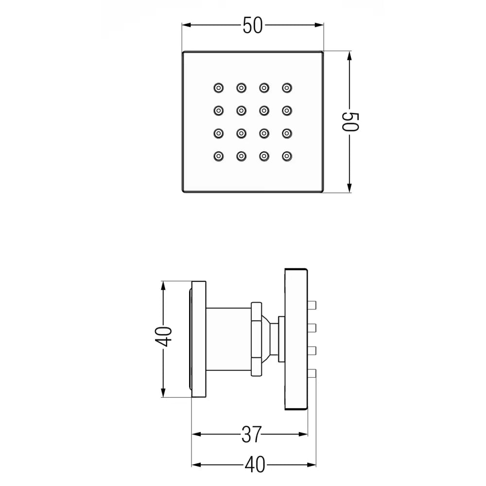 Mexen Veggmontert Side Dusjhode Krom - 79360- - 3