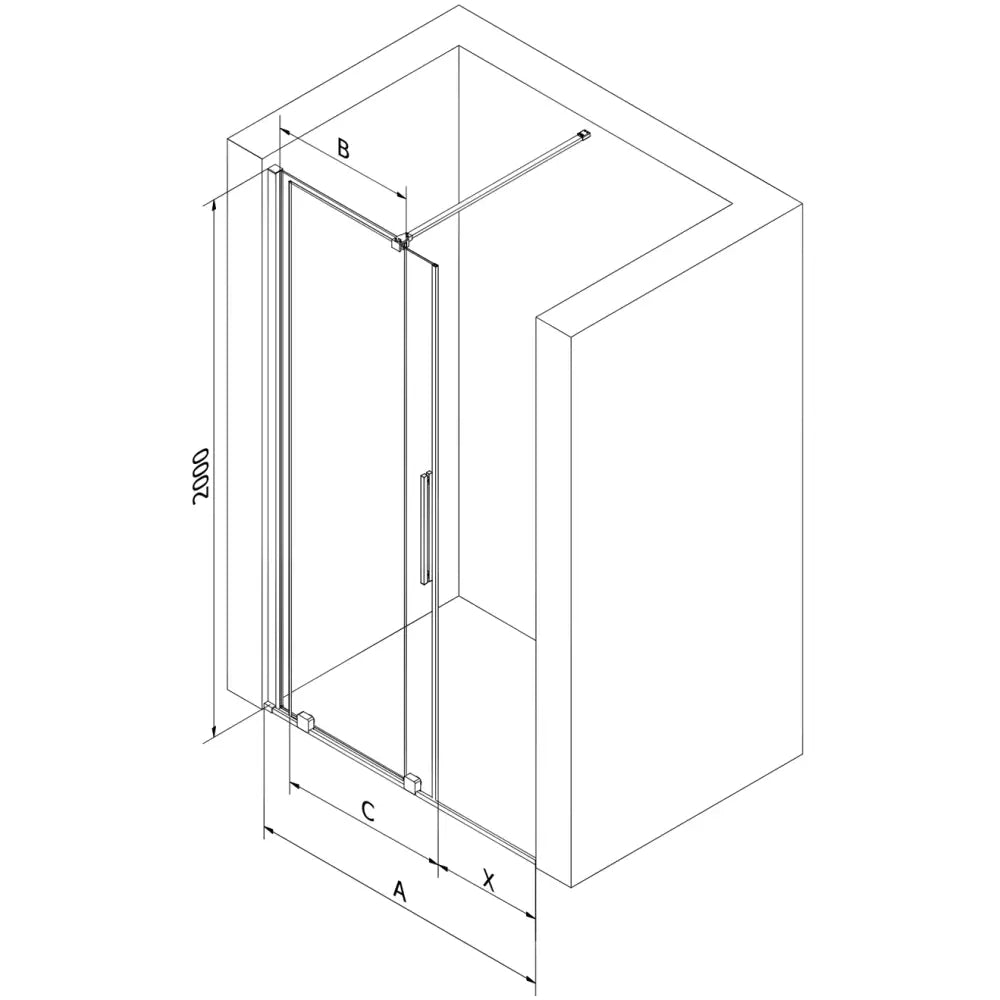 Mexen Velar Dusjdører Skyvbare 120 Cm Transparent Rosa Gull - 871-120-000-01- - 11