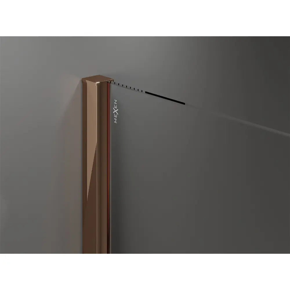 Dusjvegg Skyvbar 150x200 Cm Gjennomsiktig 8 Mm Roségull