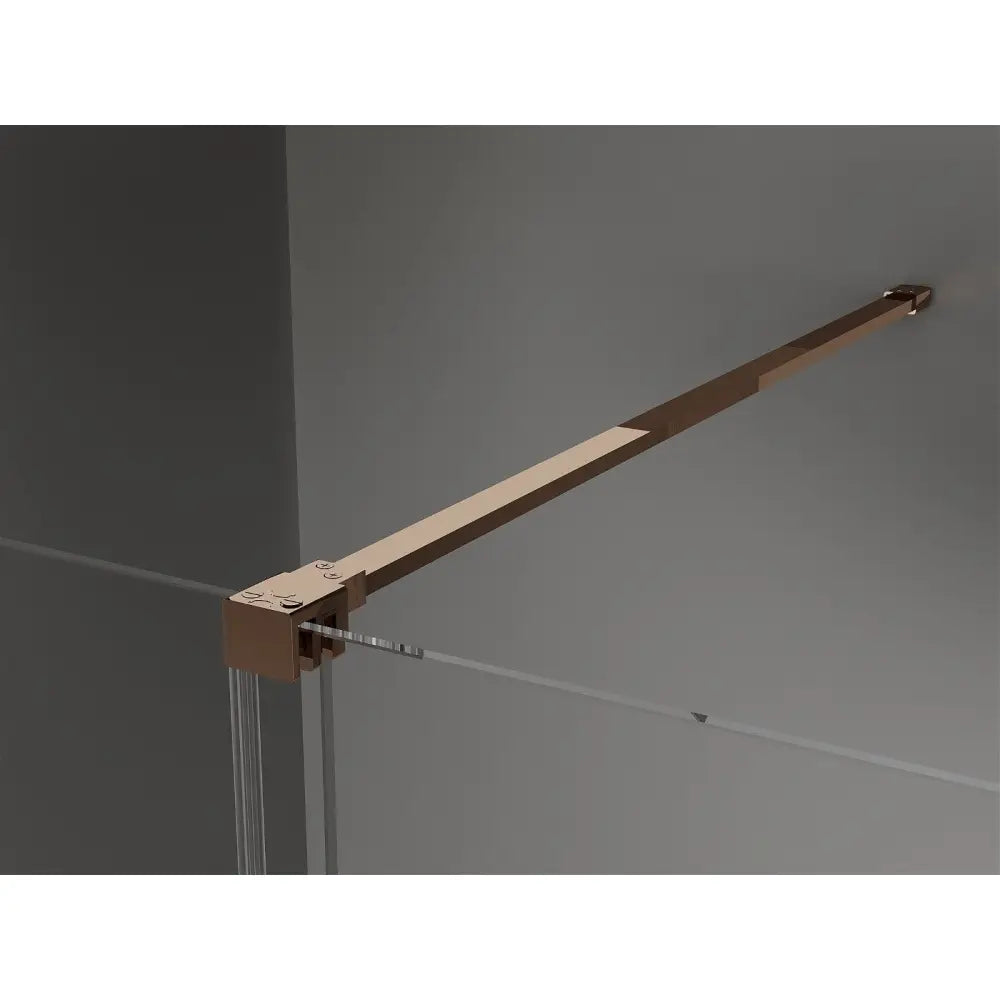 Dusjvegg Skyvbar 150x200 Cm Gjennomsiktig 8 Mm Roségull