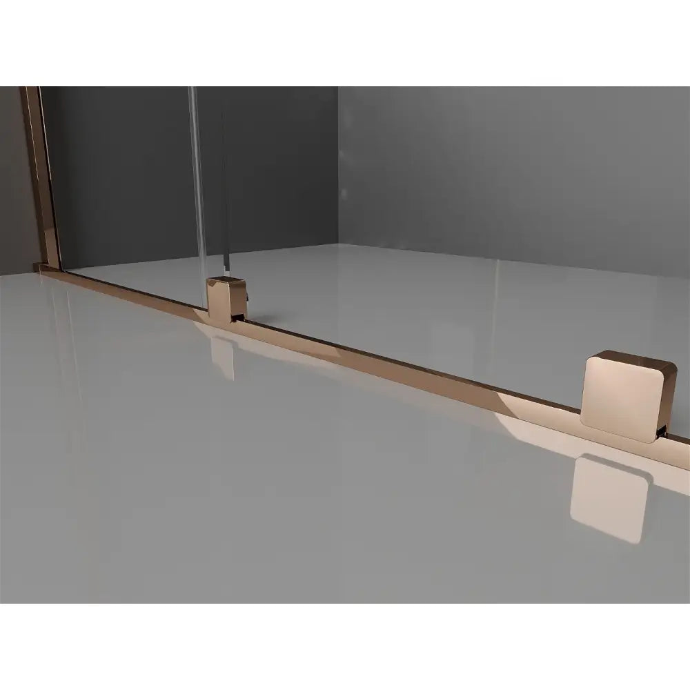 Dusjvegg Skyvbar 150x200 Cm Gjennomsiktig 8 Mm Roségull