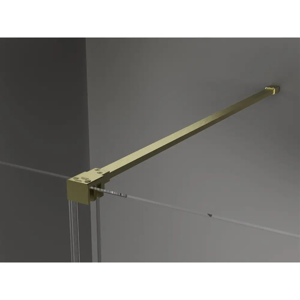 Dusjvegg Skyvbar 85x200 Cm Gjennomsiktig 8 Mm Børstet Gull