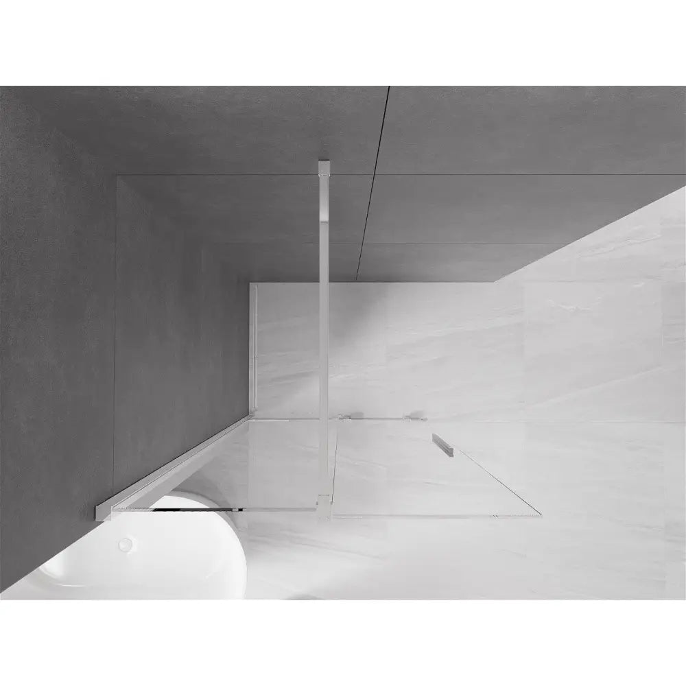 Dusjvegg 100x200 Cm Gjennomsiktig 8 Mm Krom