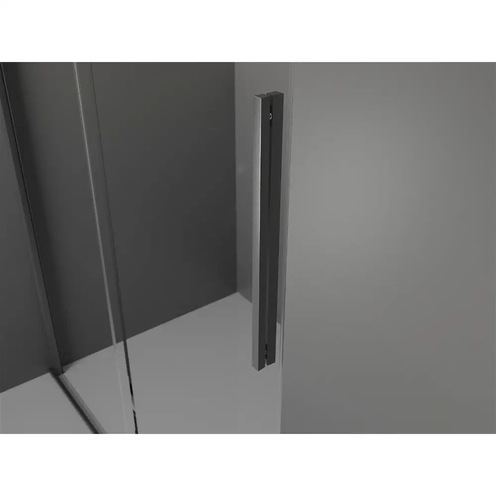 Dusjvegg 140x200 Cm Gjennomsiktig 8 Mm Kanongrå Børstet