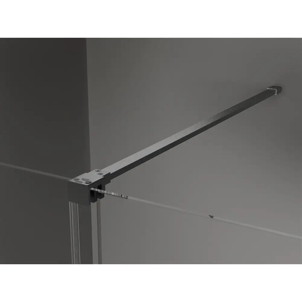 Dusjvegg 85x200 Cm Gjennomsiktig 8 Mm Pistolgrå Børstet