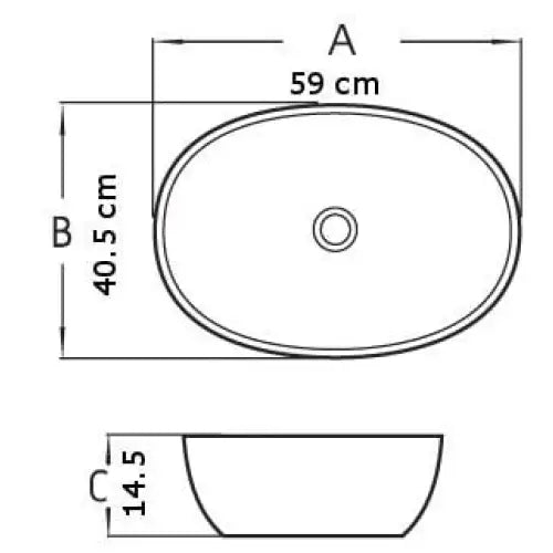 Mexen Viki Servant For Benkeplate 59x40 Cm Hvit - 2