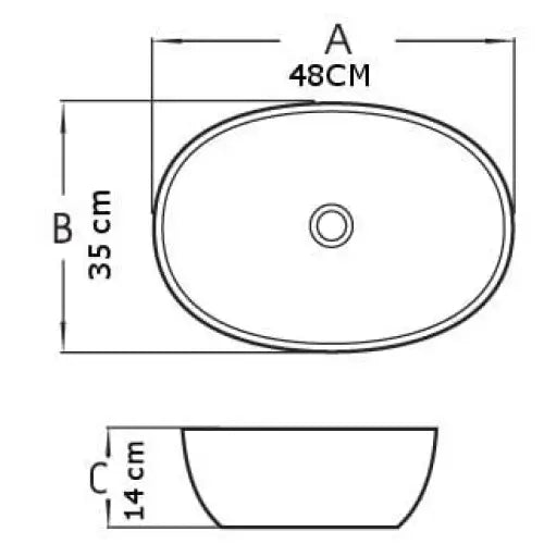 Mexen Viki Servant For Montering På Benkeplate 48x35 Cm Lys Grå Matt - 2