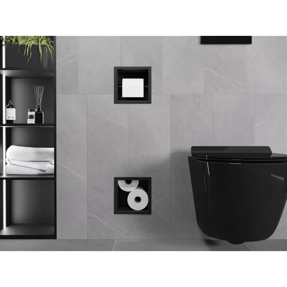 Mexen X-wall-bp Toalettpapirholder Med Magasin Svart - 2
