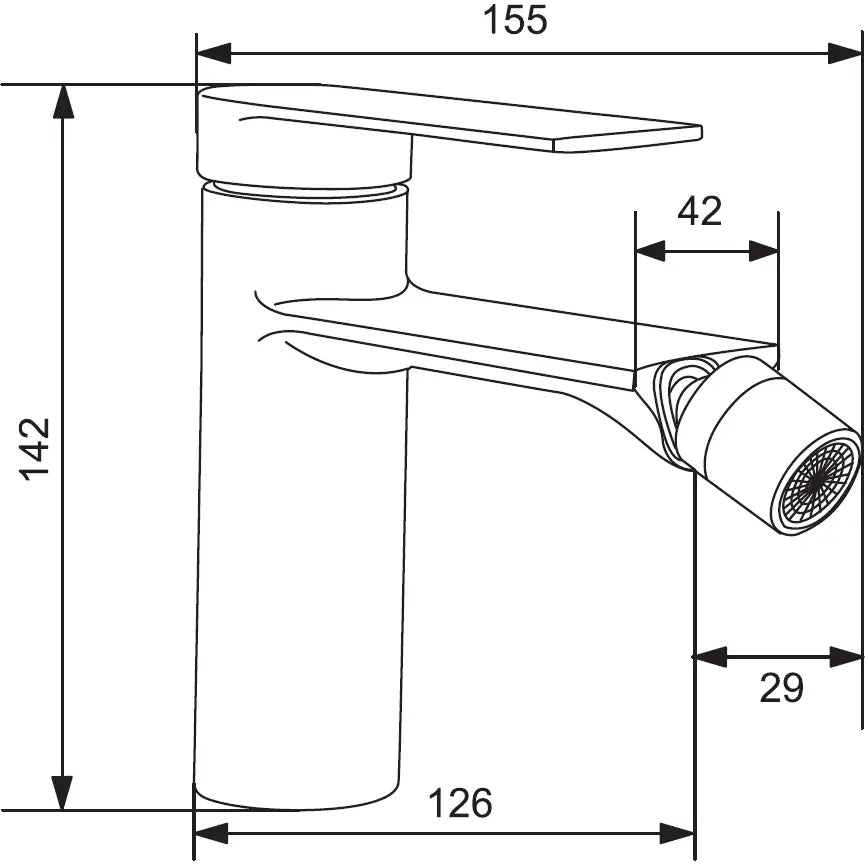 Mexen Zero Gullfarget Bidetbatteri - 71120- - 2