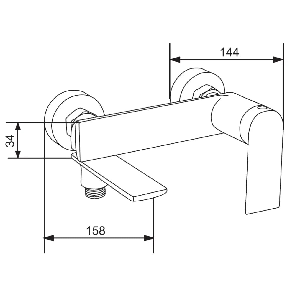 Mexen Zero R70 Badekarsett Krom - 71103r70