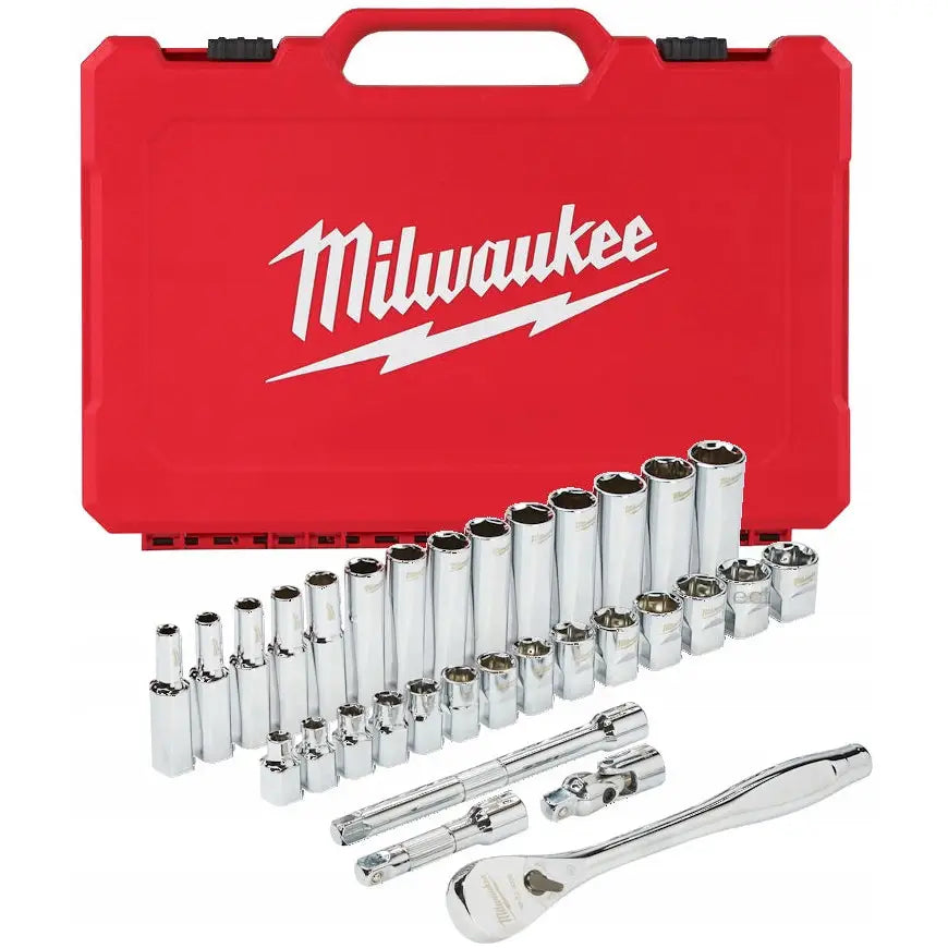 Milwaukee Sett med Hylsenøkler 3/8″ 32 Deler