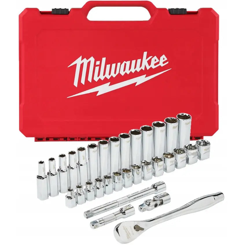 Milwaukee Sett Med Hylsenøkler 3/8″ 32 Deler - 2