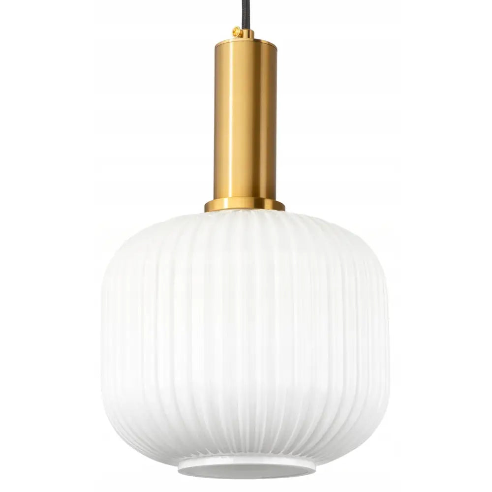 Moderne Hengende Lampe i Glass Gull Hvit Melk (ep015 Bga Hvit) - 1