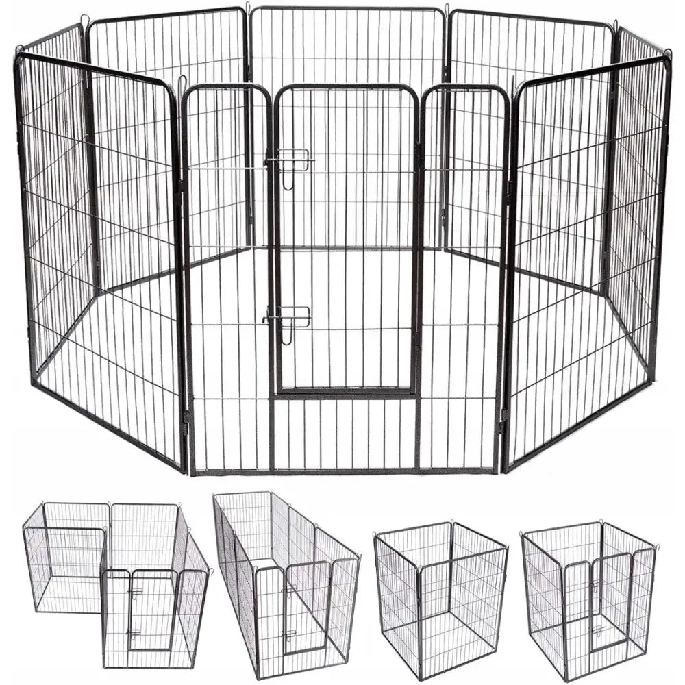 Modulær Hundegård For Hunder Og Dyr Med 8 Paneler 100 Cm. - 1