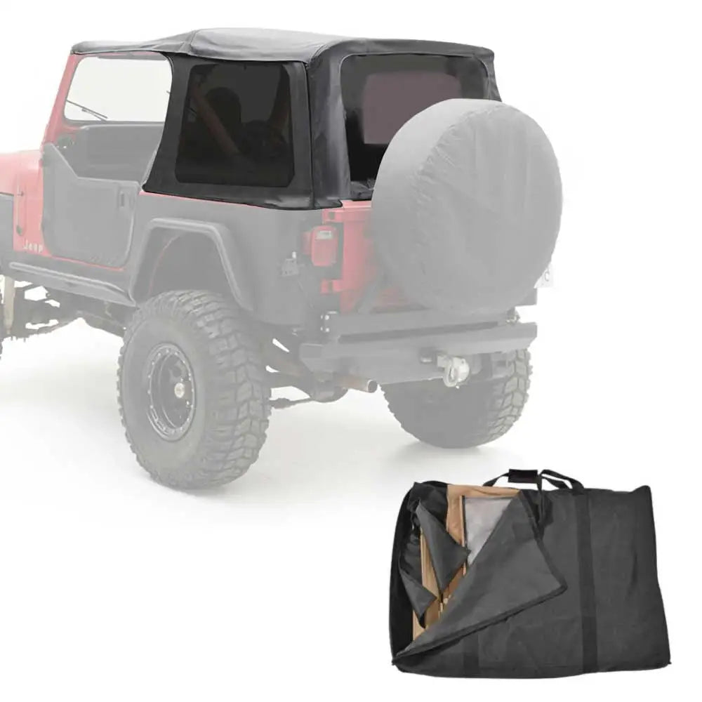 Myk Topp Denim Svart Med Veske Smittybilt - Jeep Wrangler Yj 88-95 - 1