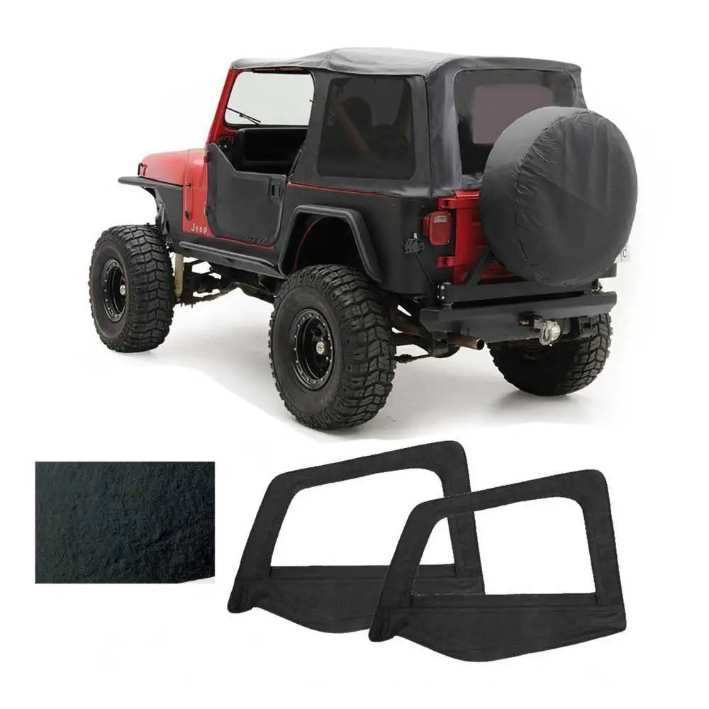 Myk Topp Denim Svart Med Veske Smittybilt - Jeep Wrangler Yj 88-95 - 4