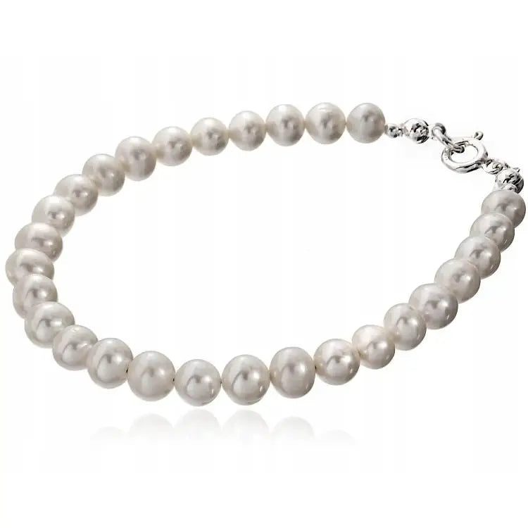 Naturlige Hvite Perler Vakker Sølvarmbånd - 1