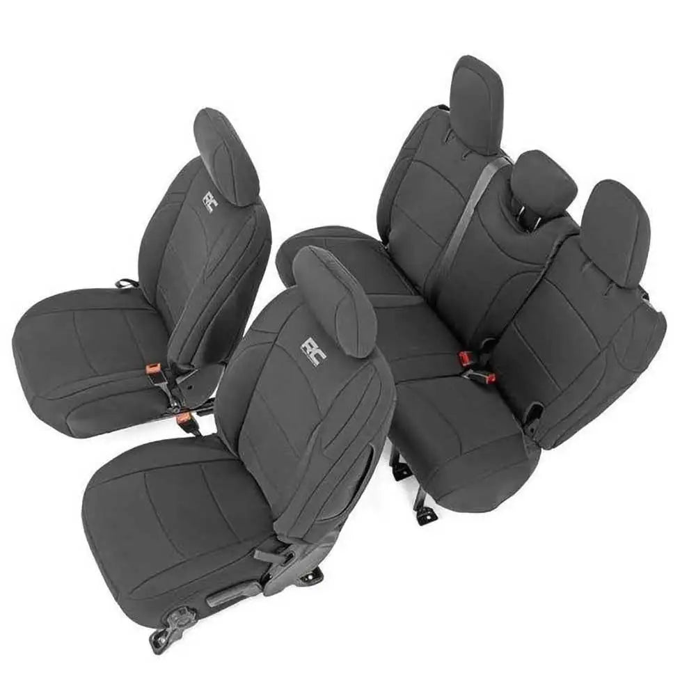 Neoprene Svart Setetrekksett - Jeep Wrangler Jl 4 d 18- - 1