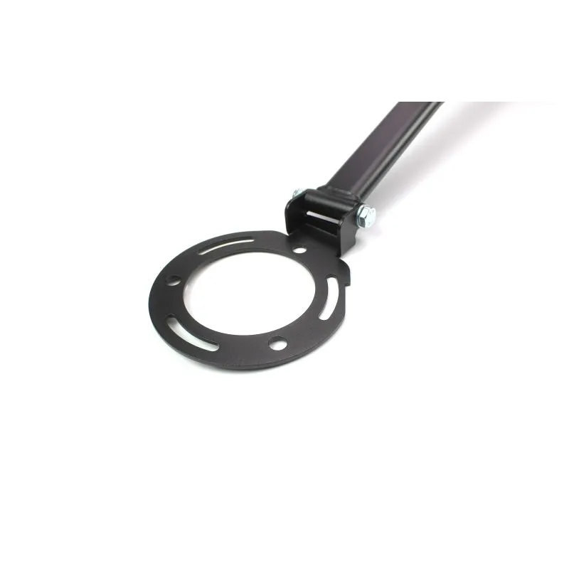 Front dempertoppstag i flatoval stålprofil 40x20 mm til Nissan S14 og S15 – sort pulverlakk