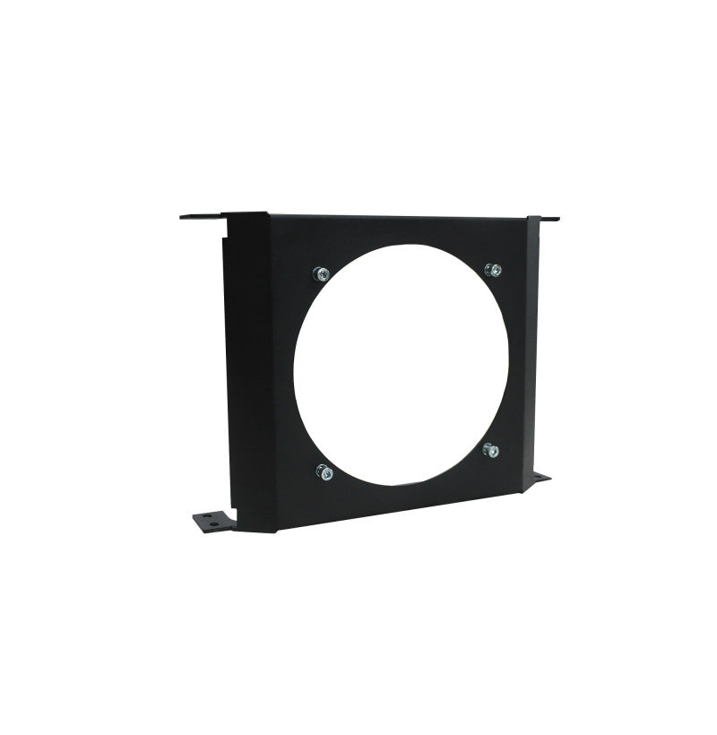 CNC-kuttet viftedeksel i pulverlakkert aluminium for oljekjøler 260x235x50 mm – drifting og motorsport