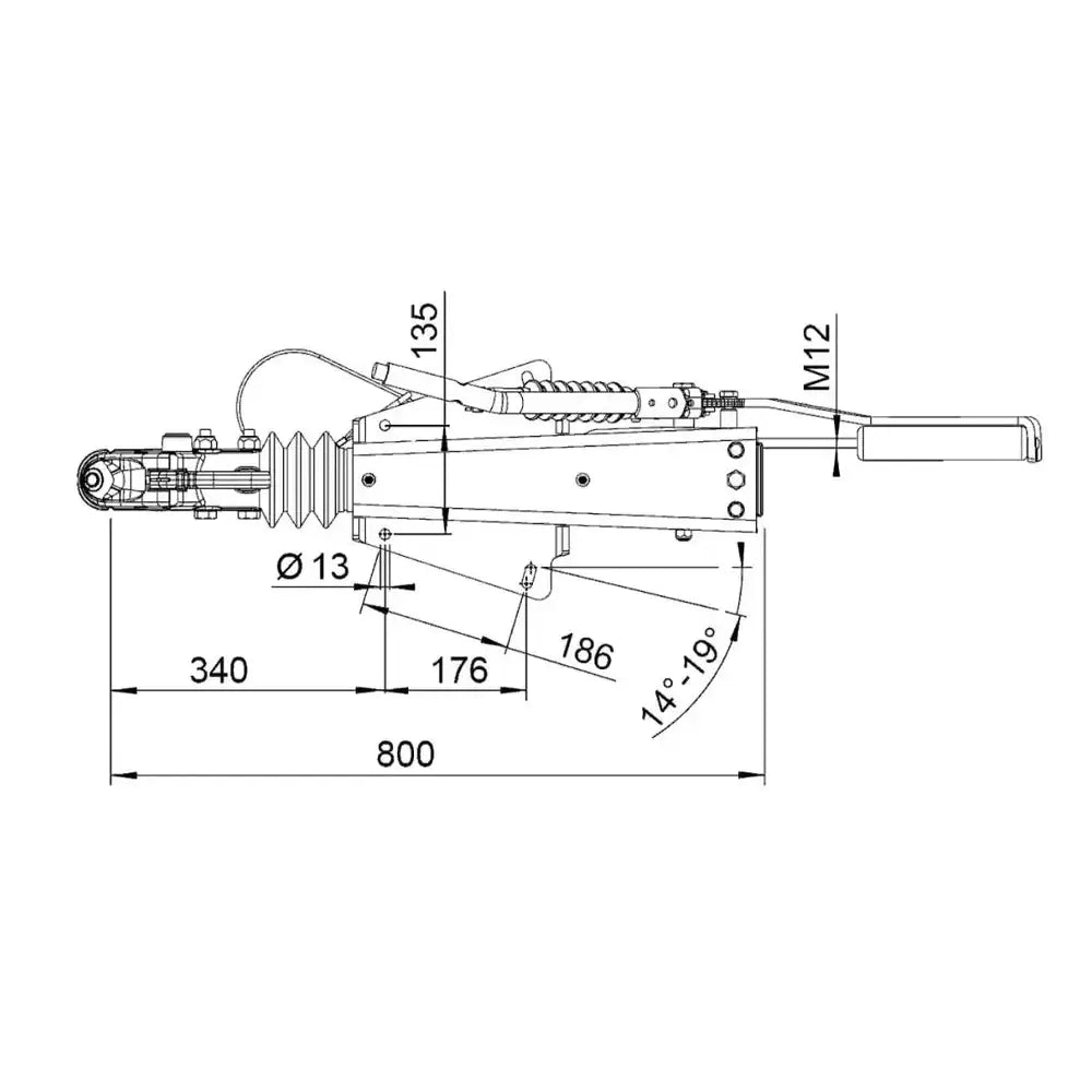 Påløpsbrems Tilhenger Al-ko 3500kg Kw120 2.8vb1 Ak351