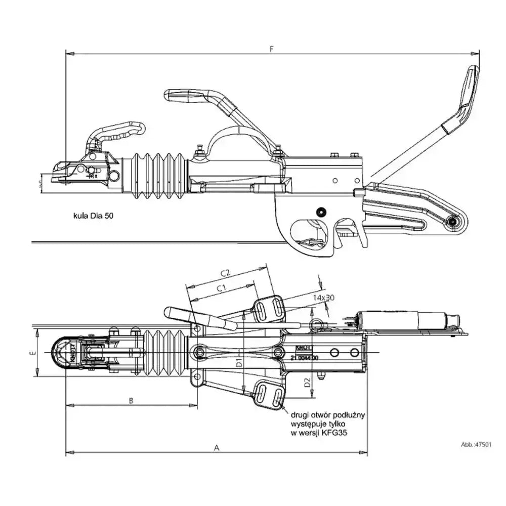 Påløpsbrems for Tilhengere Knott Kfg30a 3000kg