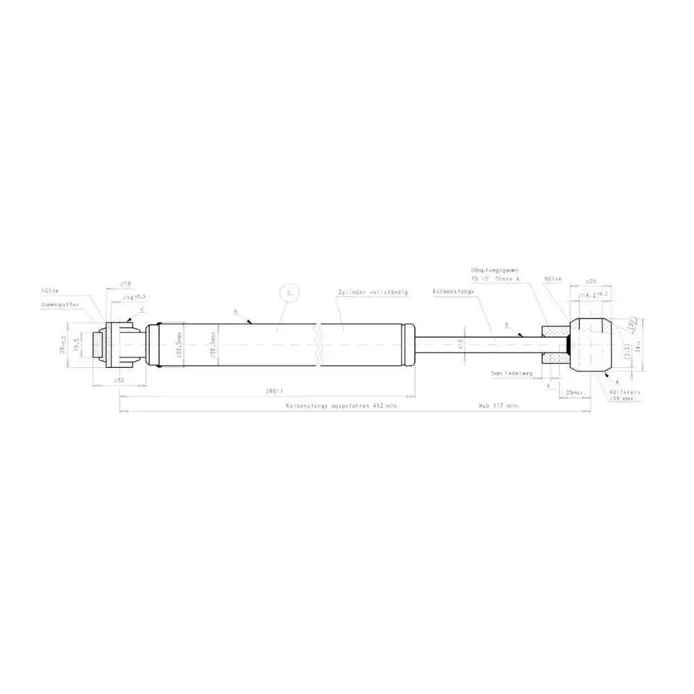 Overløpsbremsespjeld Støtdemper Al-ko 351vb 3500 Kg - 2