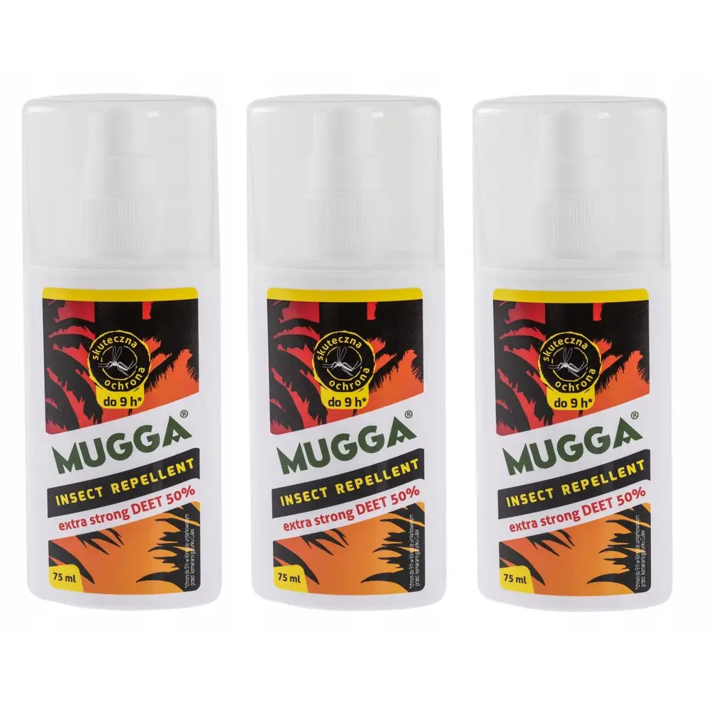 Pakke Med 3 x Mugga Strong 50% Deet 75 Ml Mot Flått - 1