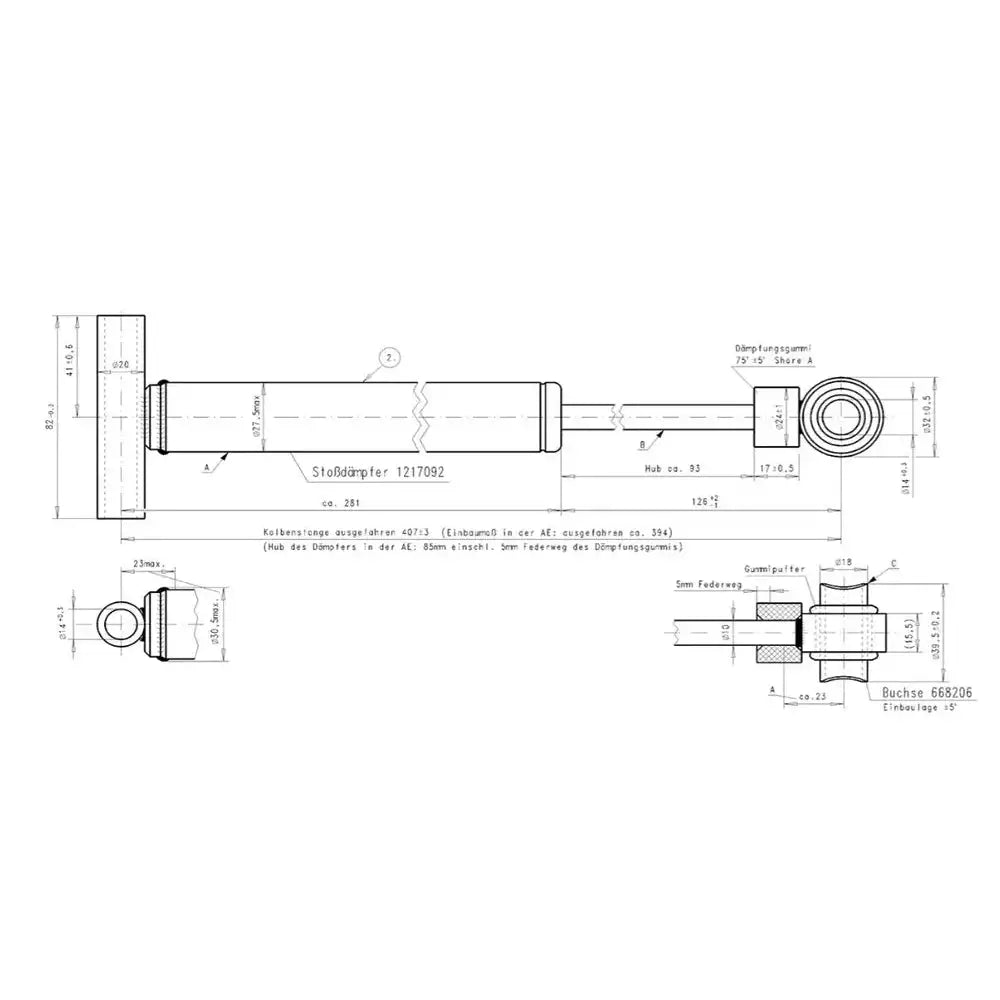 Påløpsdemper Al-ko 2,8 Vb / 1 Profi 3500 Kg - 2