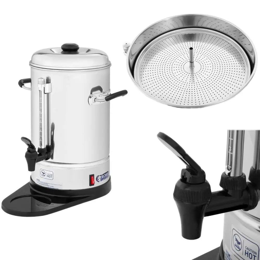 Perkolator Brygger For Kaffe Og Te i Rustfritt Stål 1150w 6l - 1